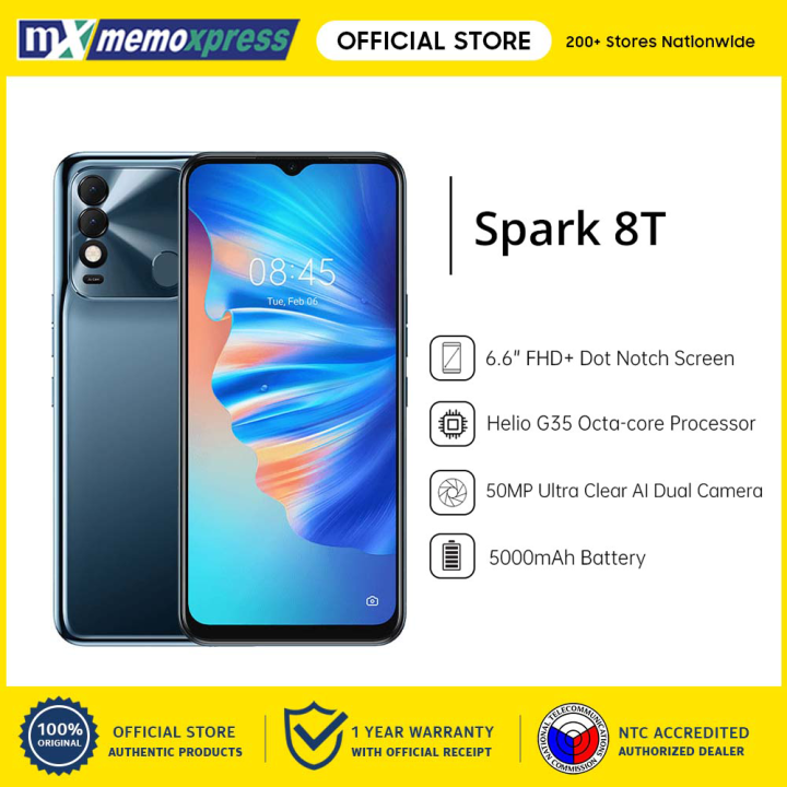 Tecno Spark 8T 64GB ROM 4GB RAM Smartphones Memoxpress Lazada PH