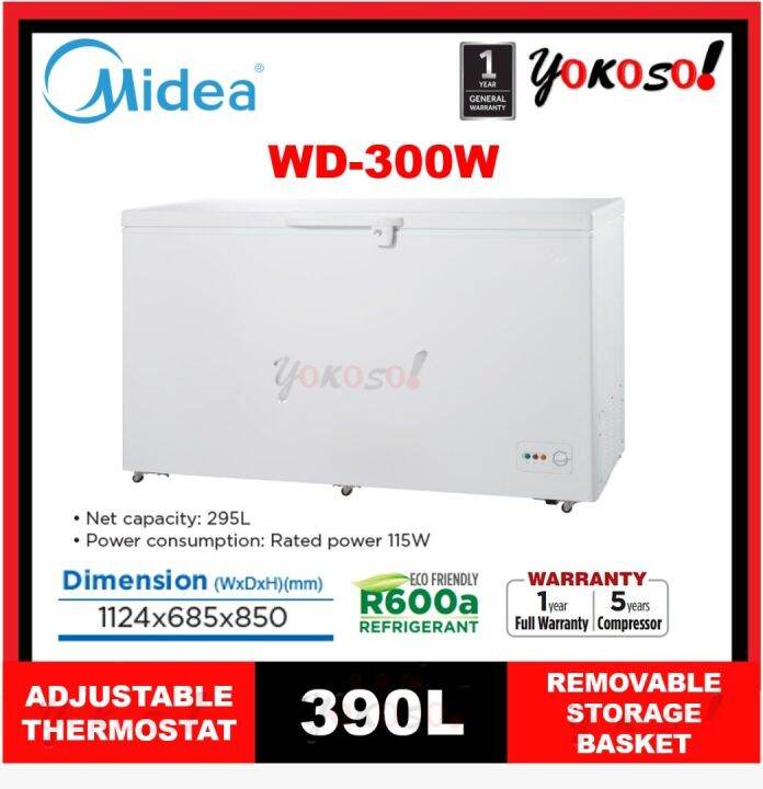 FOR KLANG VALLEY ONLY MIDEA WD 300W 390L CHEST FREEZER Lazada