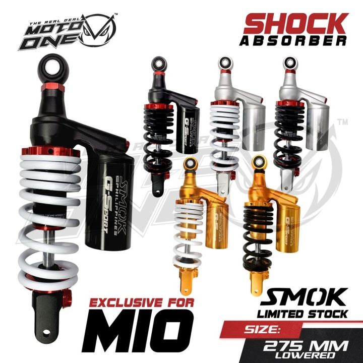 MOTO ONE SMOK REAR SHOCK BLACK GOLD SERIES G SPORT MIO SPORTY MIO I