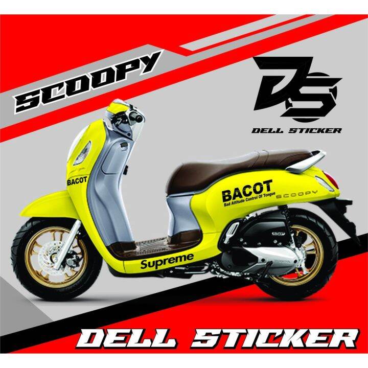 Stiker Scoopy Bacot Sticker Cutting Motor BACOT Untuk Motor SCOOPY BEAT