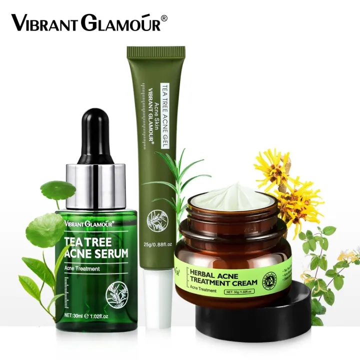 VIBRANT GLAMOUR Herbal Acne Treatment Set Tea Tree Oil Acne Removal