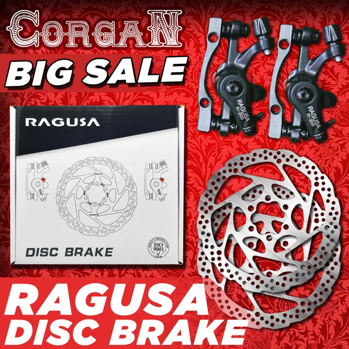 Ragusa R200 R100 Bicycle Mechanical Brake Set With Caliper And Disc