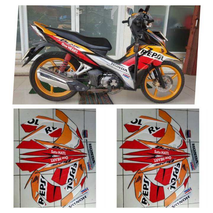 Stiker Striping Lis Les Body Motor Honda Blade Repsol Lazada