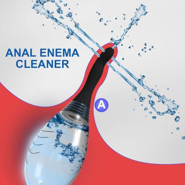 Cw Anal Cleaner Silicone Enema Sex Colon Vaginal Plug Butt Douche