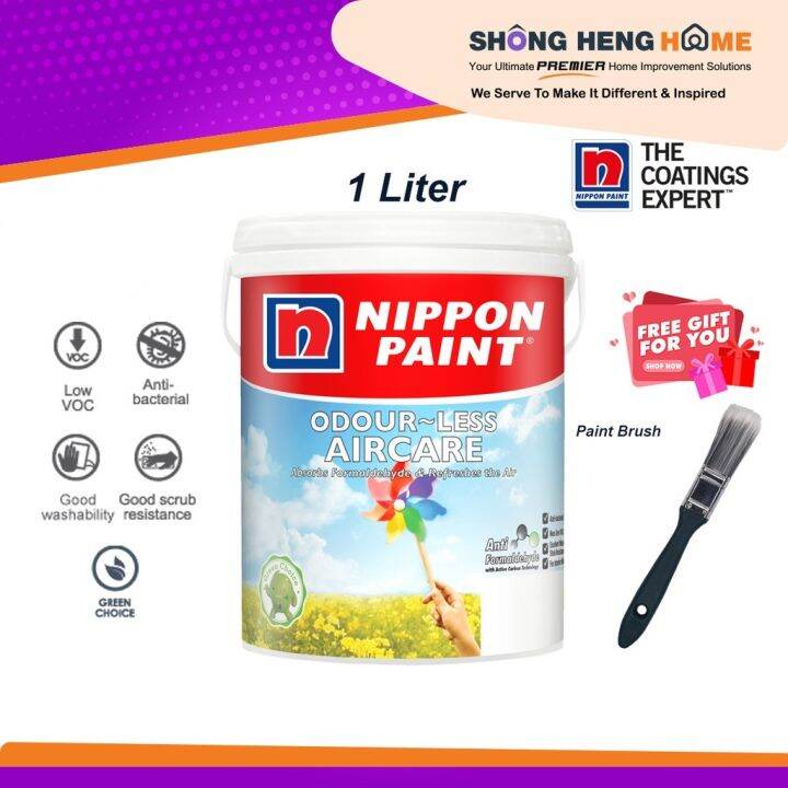 Nippon Paint Interior Odour Less Air Care L Pm Any Color Code