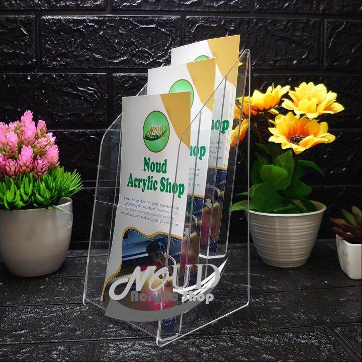 Tempat Brosur Akrilik Acrylic 1 3 A4 F4 3 Susun Murah Lazada Indonesia