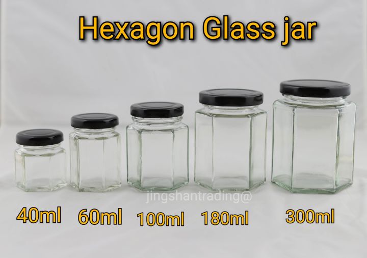 Hexagon Glass Jar Mini Bottle Storage Container Wedding Event Door