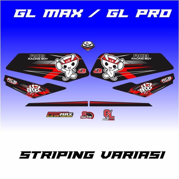 STIKER MOTIF STRIPING VARIASI MOTOR LIS GL PRO VARIASI UNIVERSAL MOTOR