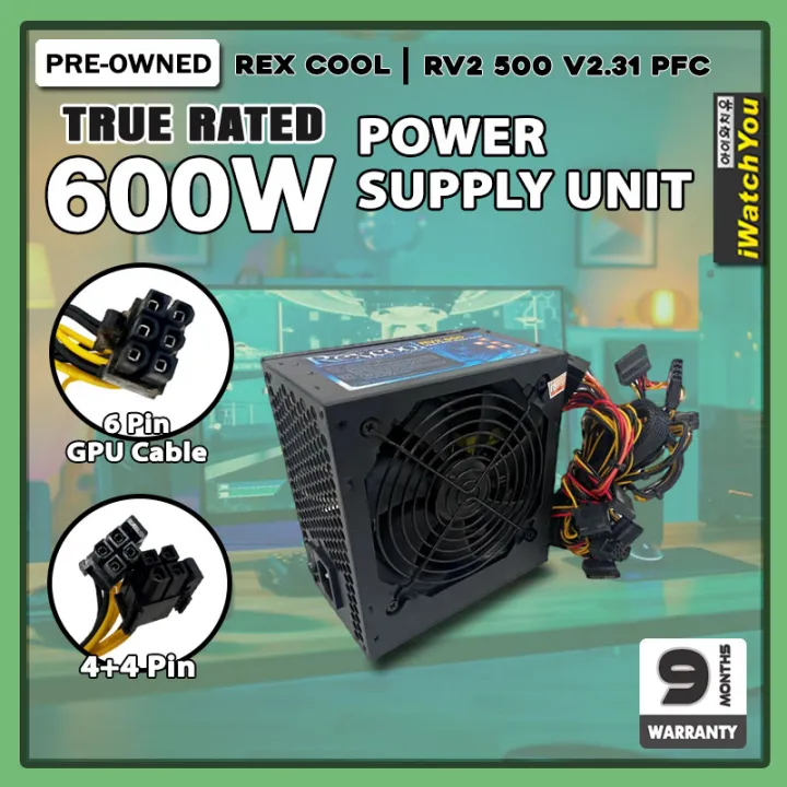 W True Rated Psu Rv V Pfc Power Supply Unit With Gpu