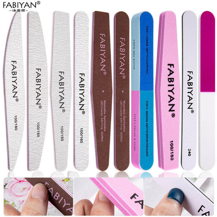 5Pcs Nail File And Nail Buffer Polishing Files Nail Art Set Gel Polish