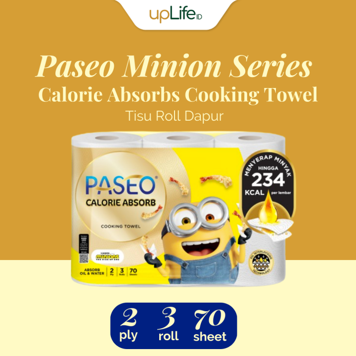 PASEO Elegant Kitchen Towel Tisu Dapur 3 Roll 70s Minion Series