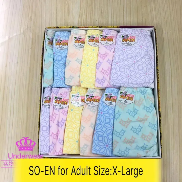 Original SOEN Bikini Panty BCI 12 Pcs Box Random Color Design