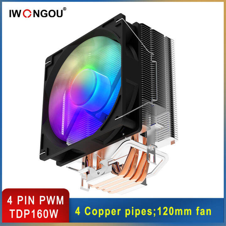 X Processor Cooler Pwm Pin Cooling Iwongou Heatpipes Rgb Air