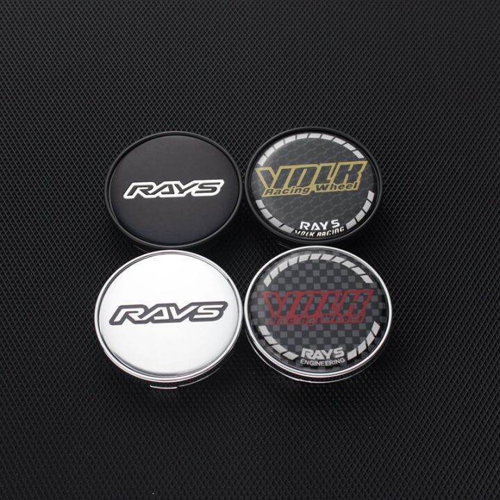 Cardiy Pcs Mm Rays Wheel Center Caps Fit Mm Inner Volk Racing Logo