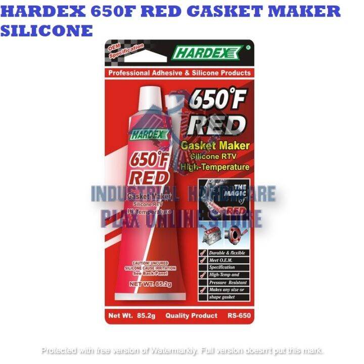 HARDEX 650ºF RED RTV SILICONE GASKET MAKER 85 2g Lazada