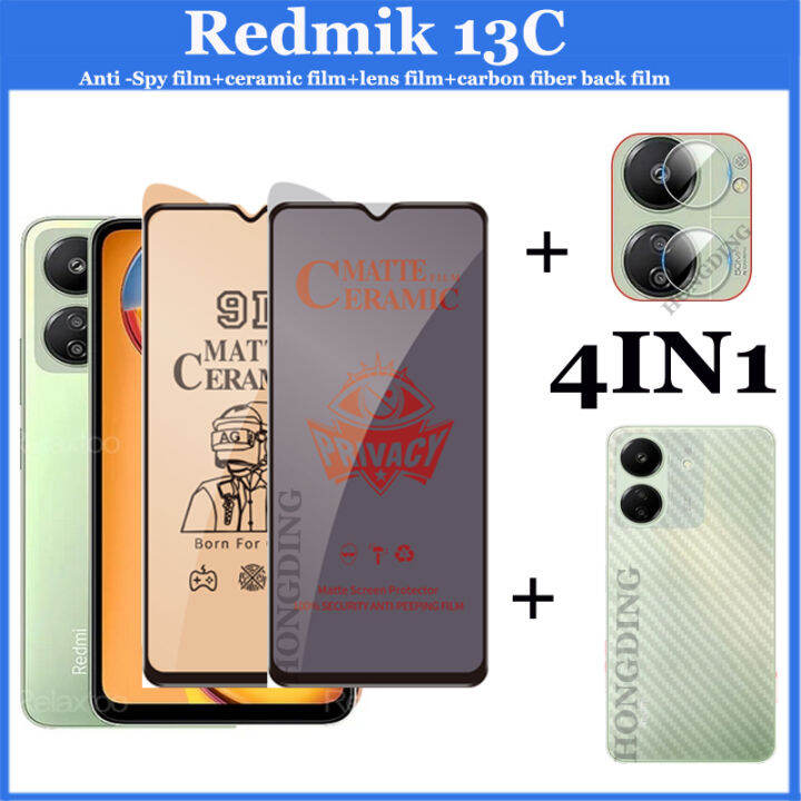 3in1Redmi 13C Ceramic Tempered Glass Xiaomi POCO C65 Screen Protectors