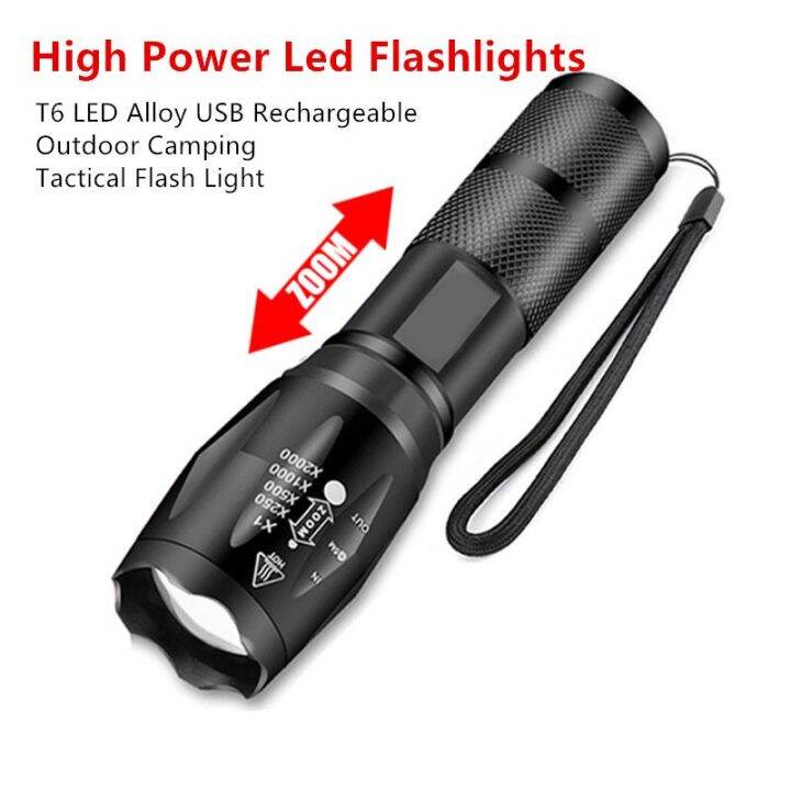 Portable Powerful Xml T Led Flashlight Waterproof Lantern Torch Use