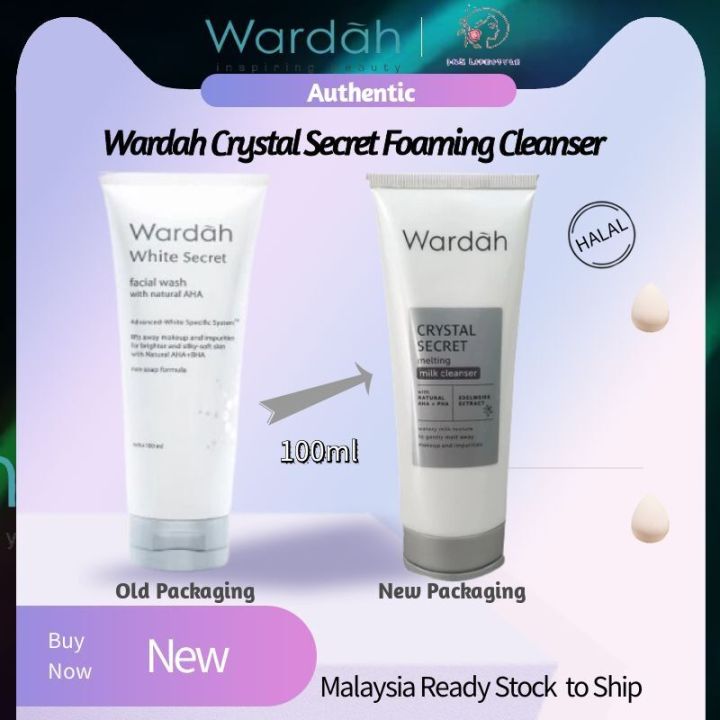 Wardah Crystal Secret Facial Wash With AHA 100 Ml Lazada