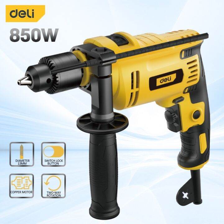 Deli Impact Drill Hammer Drill 500W 650W 850W With REVERSE Variable