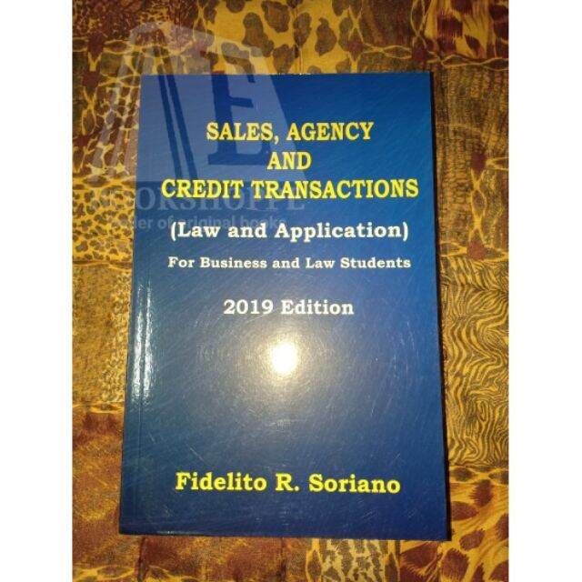 Original Sales Agency And Credit Transactions For Business Law