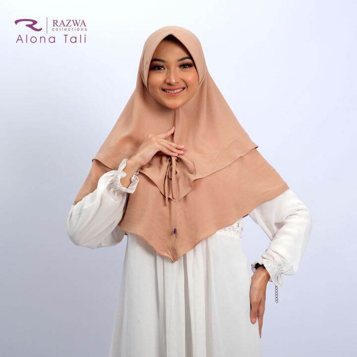 Hijab Instant Tali Serut Premium Pad Antem Alona Razwa Instan Surabaya