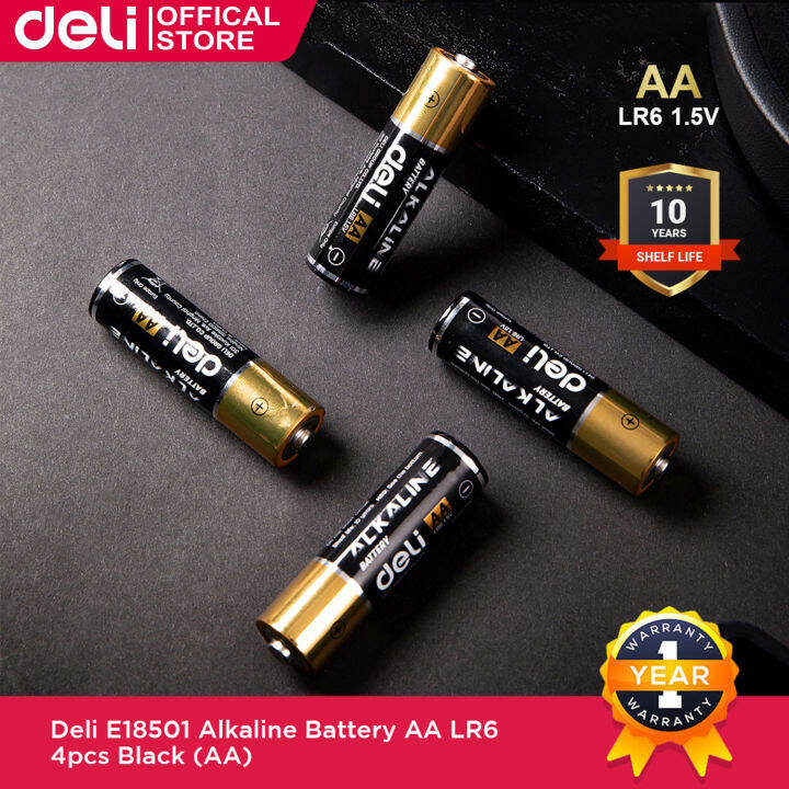 Deli Alkaline Battery Aa Lr Pcs Black E Lazada Ph