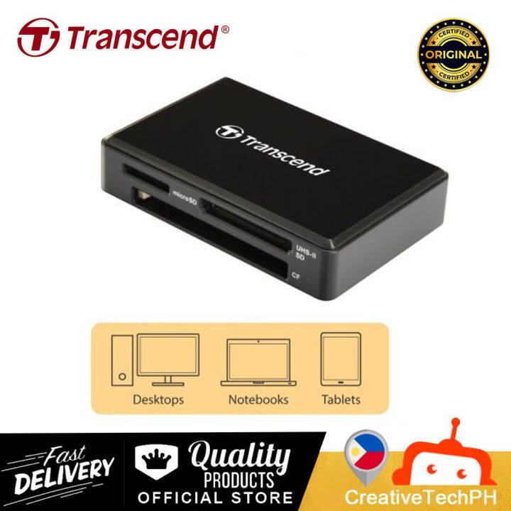 Transcend Ts Rdf K Multi Card Reader Black Usb Sdhc Uhs I Sdxc