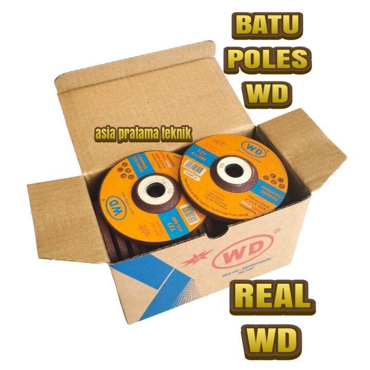 WD Per 25pcs Mata Batu Gurinda Gerinda Grinda WD Poles Asah 4x6 Tebal