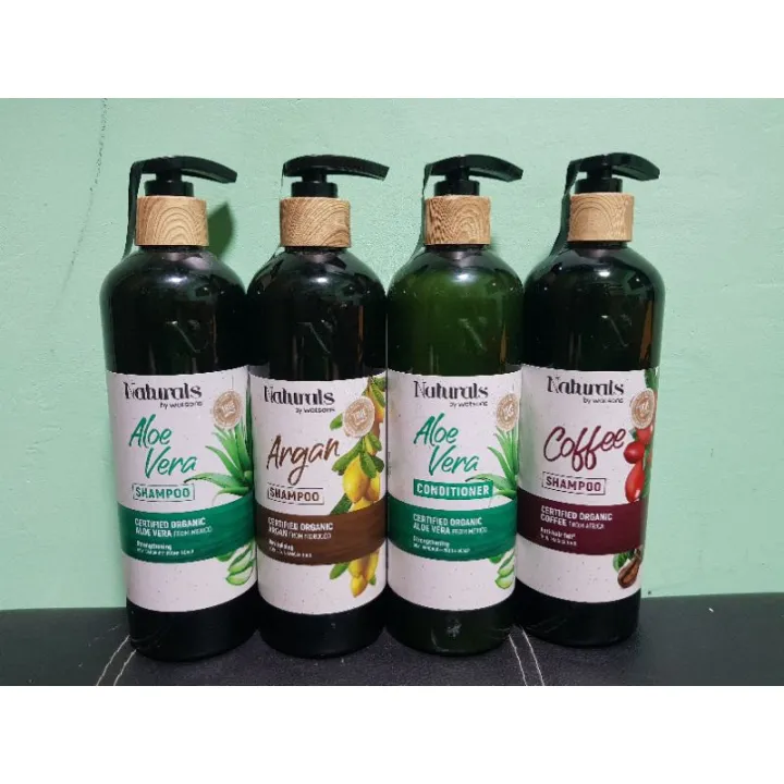 Watsons Naturals Coffee Shampoo Aloe Vera Conditioner Argan Shampoo