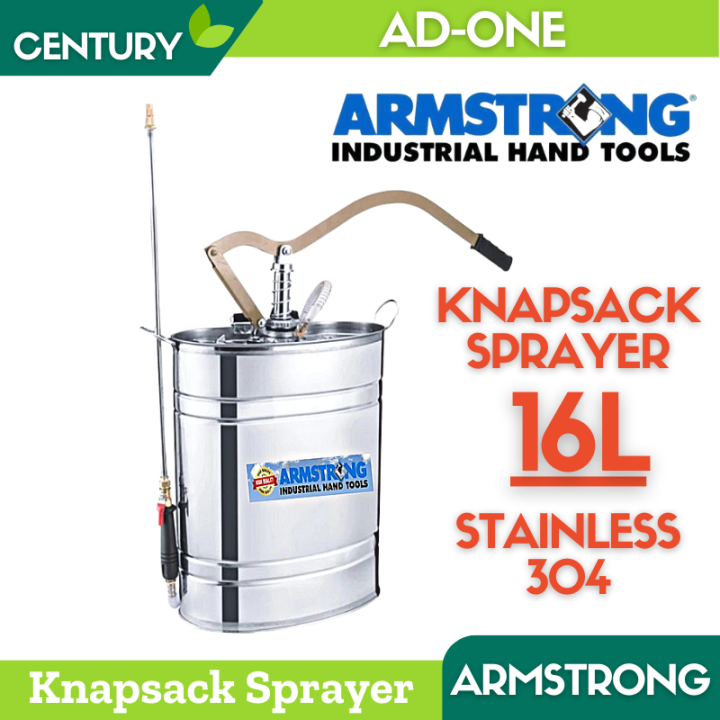 Armstrong Stainless Manual Knapsack Sprayer L Disinfectant