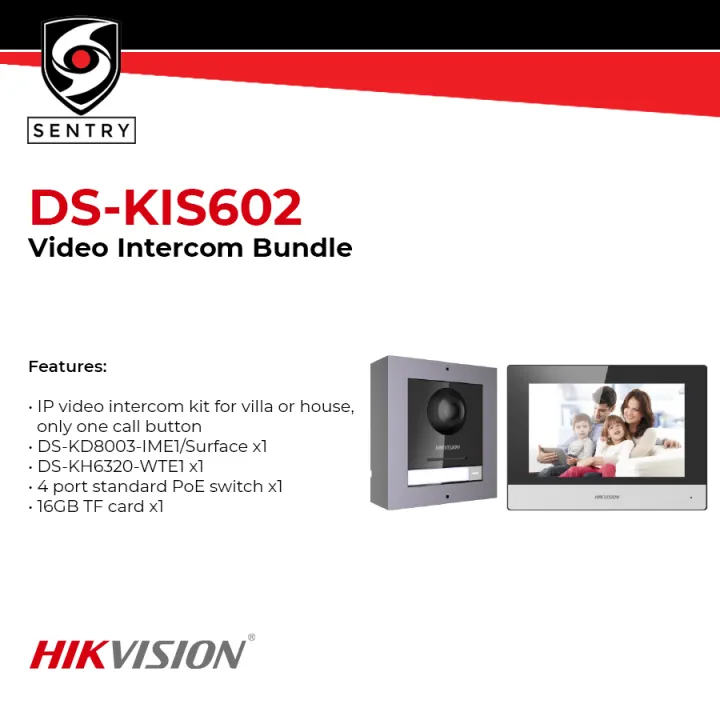 HIKVISION DS KIS602 Video Intercom Bundle Lazada PH