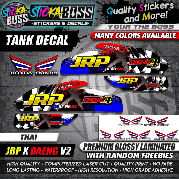 TMX RUSI PINOY MOTOPOSH SKYGO TANK DECALS STICKER JRP X DAENG