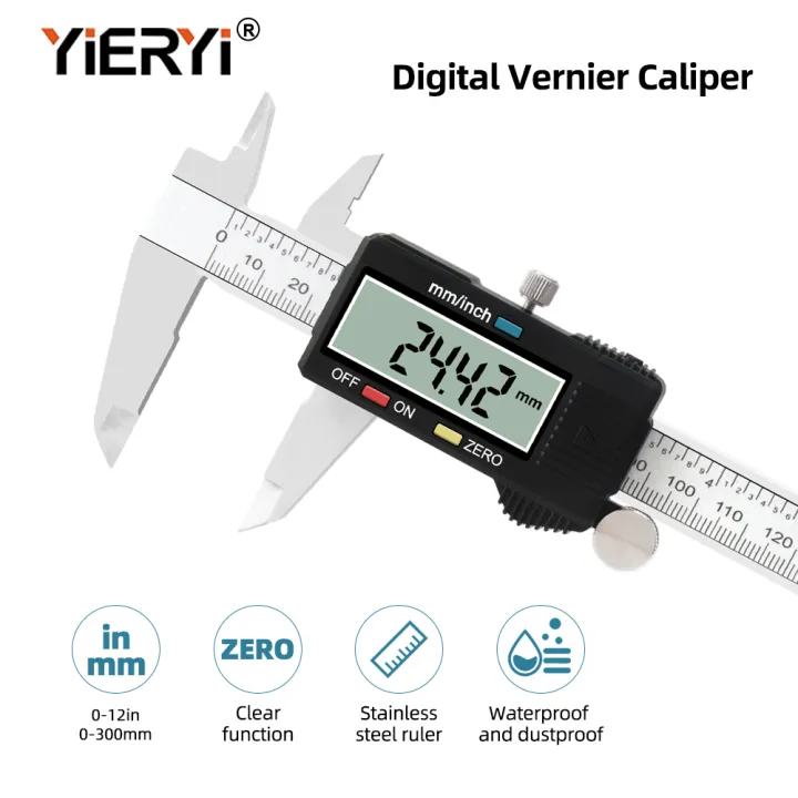 Yieryi Stainless Steel Mm Digital Caliper Vernier Kaliper