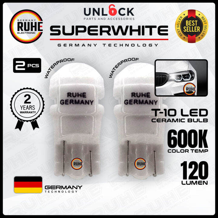 Ruhe Car Motorcycler T Led Super Bright White K Lampu Kereta