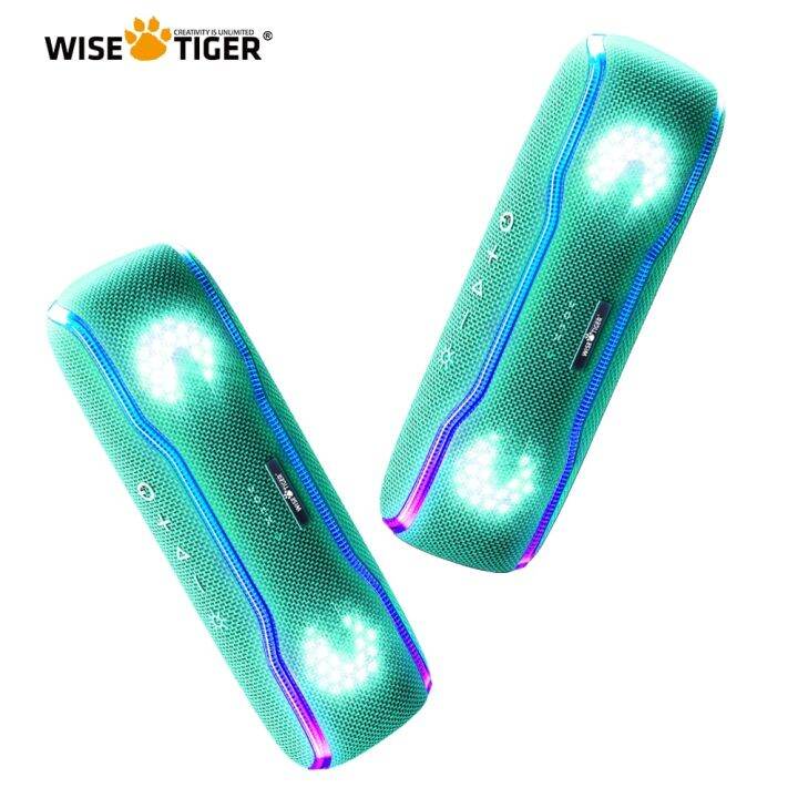 WISE TIGER Outdoor Bluetooth Speaker IPX7 Waterproof Subwoofer Speaker