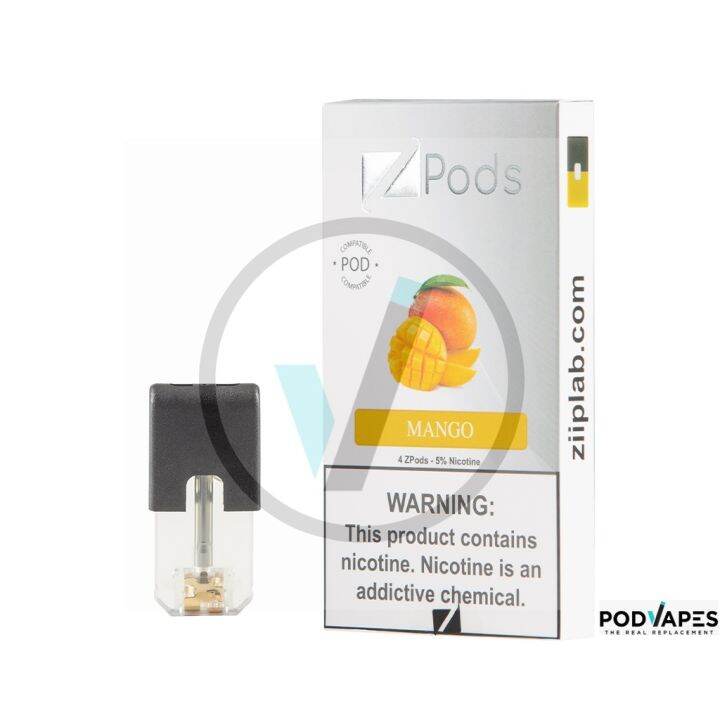 PODVAPES ZiiP J Pods Mango Ziip And Juul Compatible Pods 5 50mg Ml