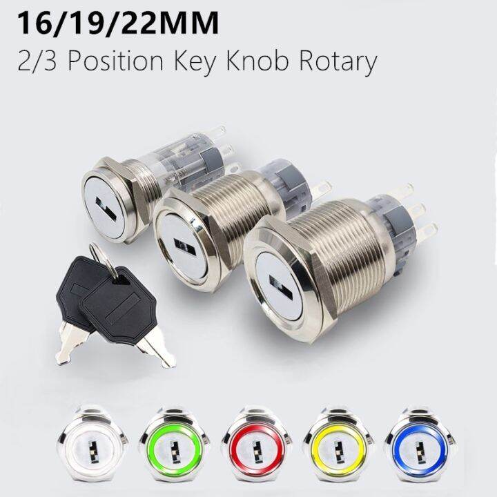 Pc Mm Mm Mm Metal Rotary Key Switch Position Waterproof