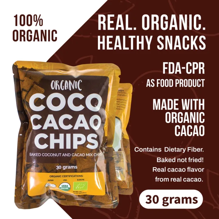 Organic Coco Cacao Chips Baked Fresh Snack Chips Chocolate Lazada Ph