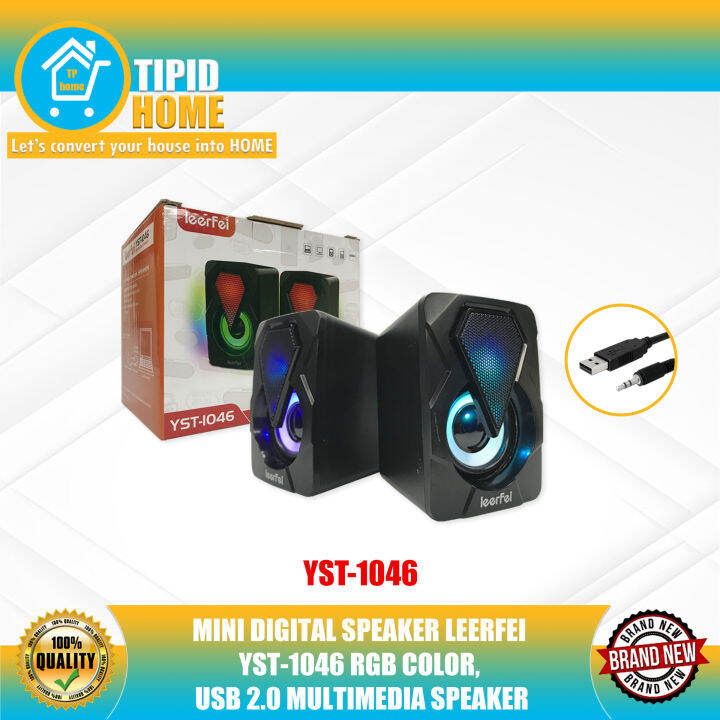 MINI DIGITAL SPEAKER LEERFEI YST 1046 RGB COLOR USB 2 0 MULTIMEDIA