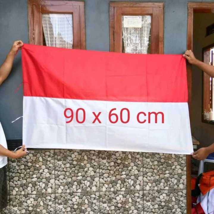 BENDERA MERAH PUTIH Ukuran 90x60 Cm Bendera Rumahan Kantor Bendera