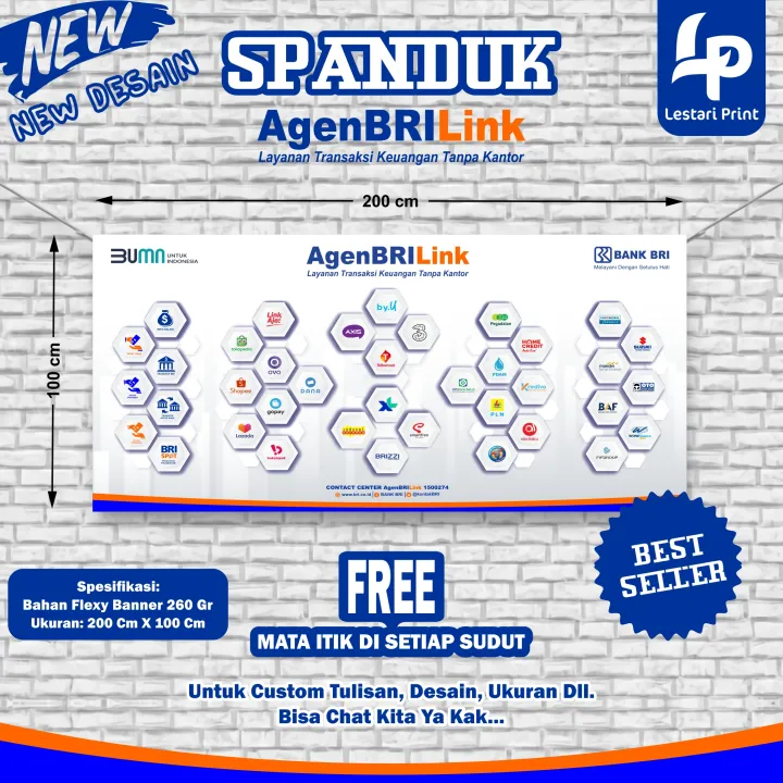 New Desain Spanduk Agen Brilink Meter X Meter Banner Agen Brilink