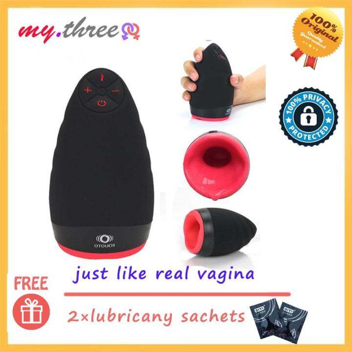 Aircraft Cup Otouch Electric Sex Male Masturbator Deep Throat Tongue