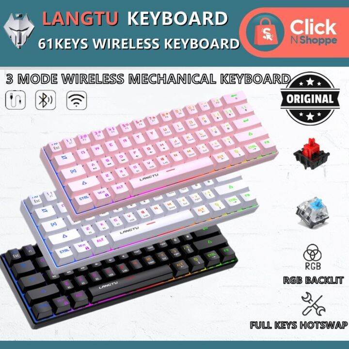 Langtu G Three Mode Hot Swappable Rgb Backlit Key Bluetooth