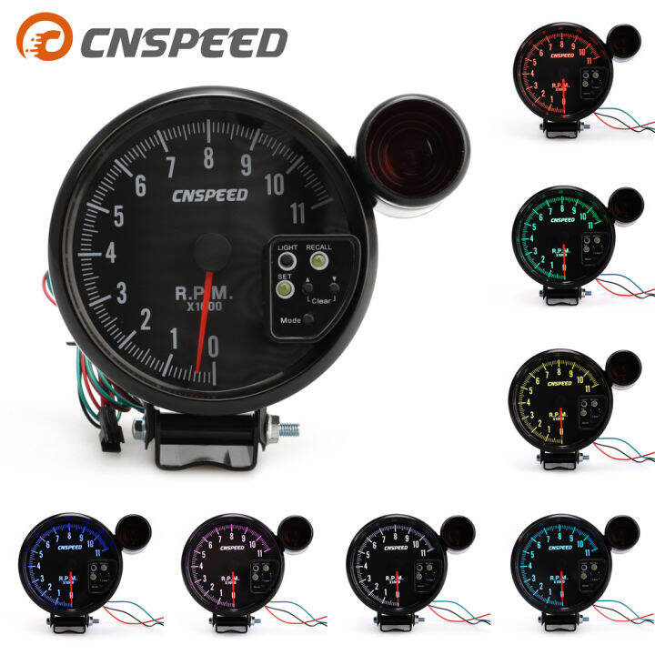 V Inch Rpm Meter Racing Car Gauge Tachometer K With Led Shift