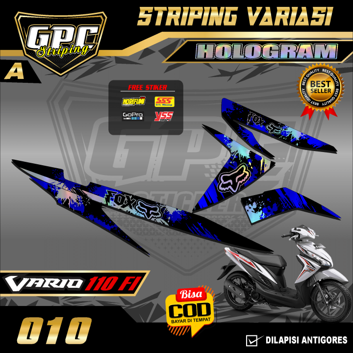 Sticker Striping Hologram Sticker Honda Vario Fi Variasi List