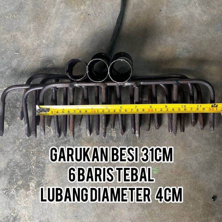 Garukan Besi Besar Baris Tebal Garpu Taman Sampah Tanah Lazada