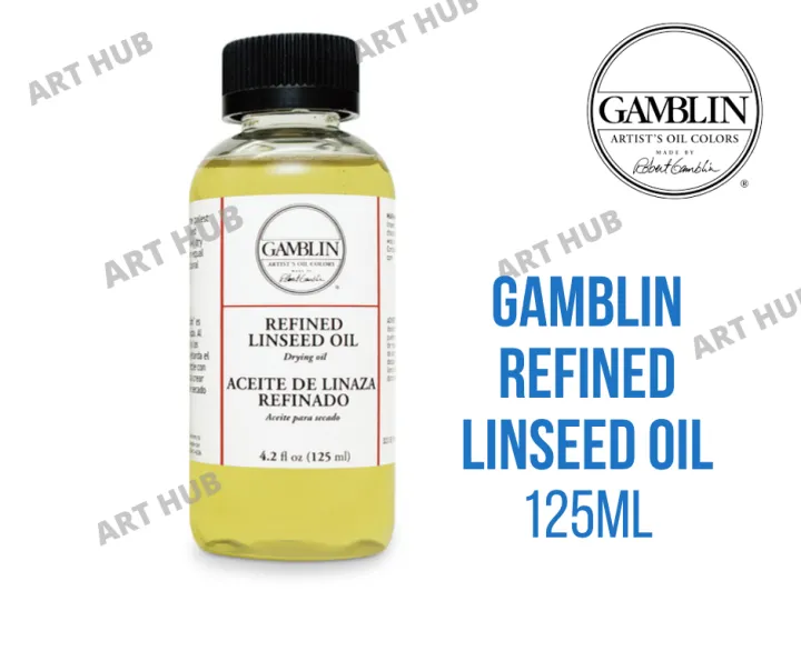 ART HUB GAMBLIN Refined Linseed Oil 125 Ml Transparent Oil Paint