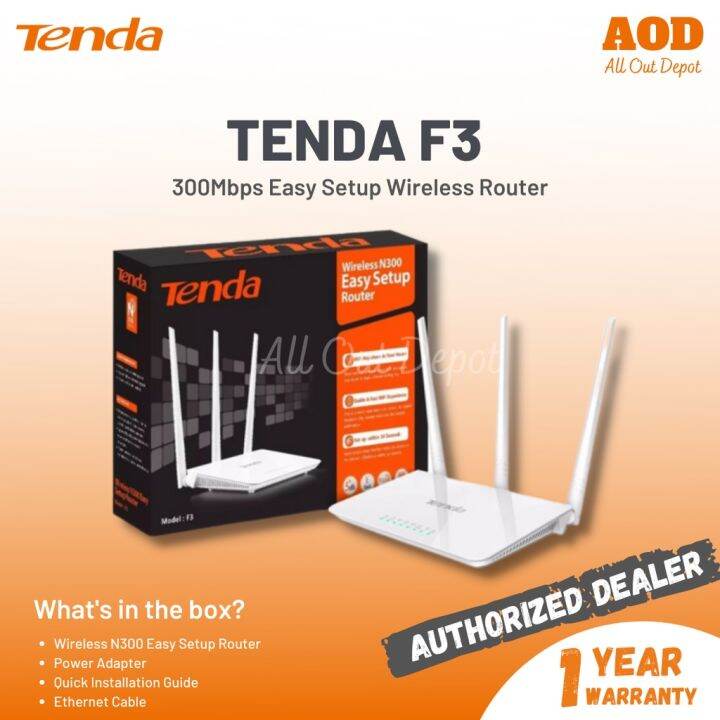 Tenda F3 N300 Easy Setup 300Mbps Wireless Router Wifi Router TENDA