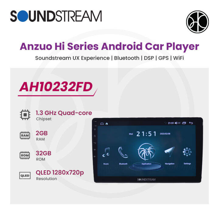 Soundstream Anzuo Hi Series Android Car Player QLED 2 32GB Lazada