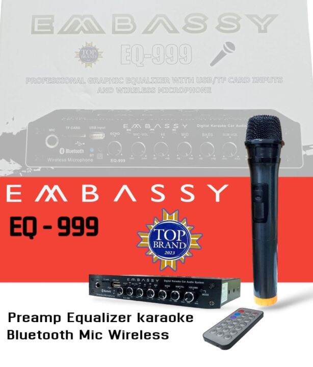 Parametric Equalizer Preamp Karaoke Embassy Eq Bluetooth Ples Mic